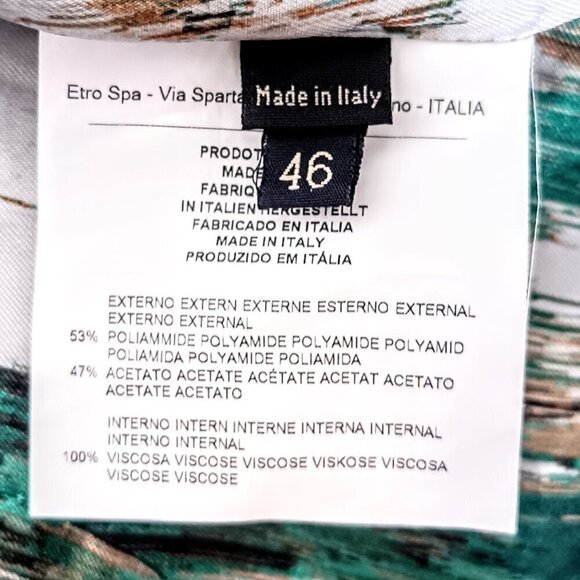 Etro Milano Black Textured Italian Peplum Blazer Jacket - Picture 7 of 8